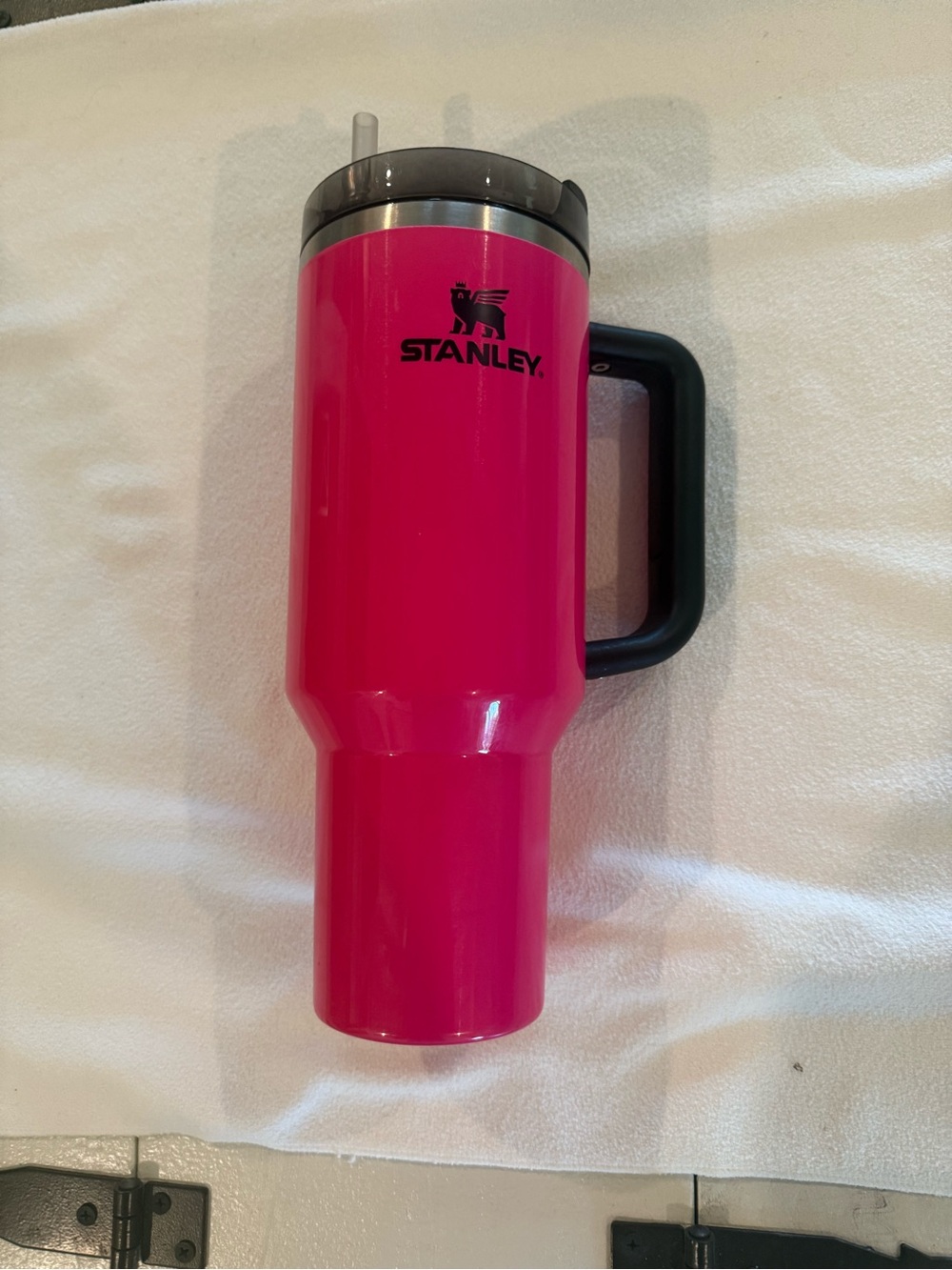 Stanley 40oz hot pink with black accents